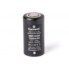 Keeppower IMR18350 - 1200mAh 10A (15A), 3,6V - 3,7V Li-Ion